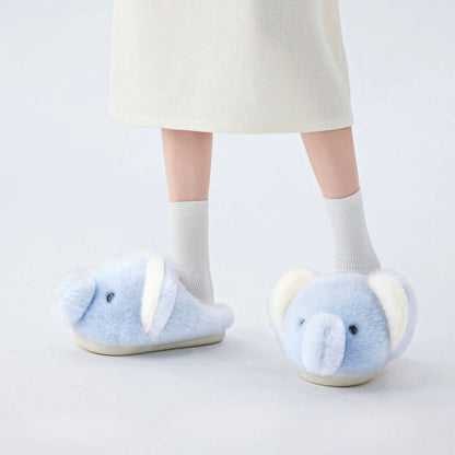 Plush Elephant Fleece House Slippers