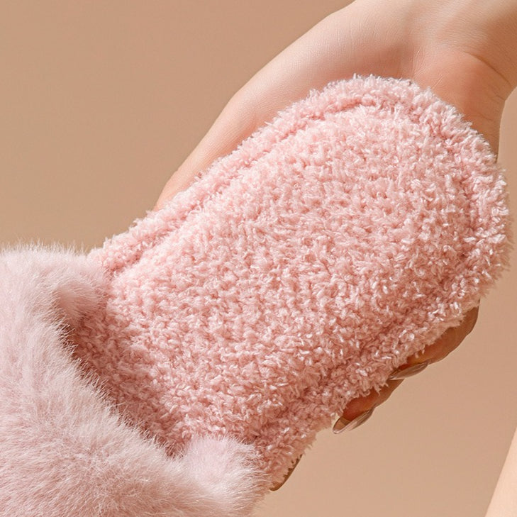 Fuzzy Strap Lounge Slippers