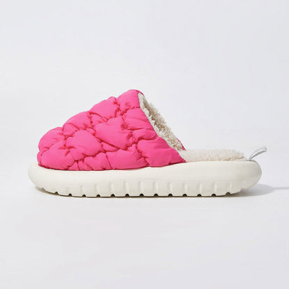 Puffy Checkerboard Home Slippers