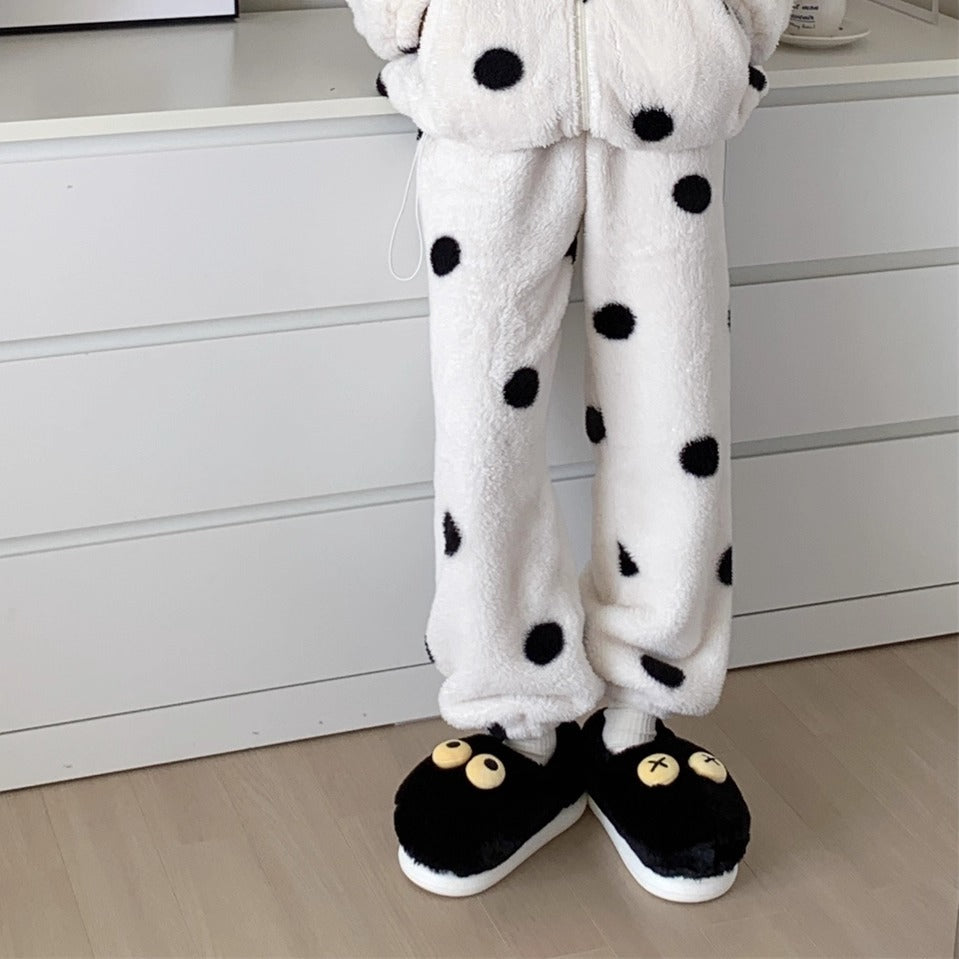 Big-Eye Plush House Slippers