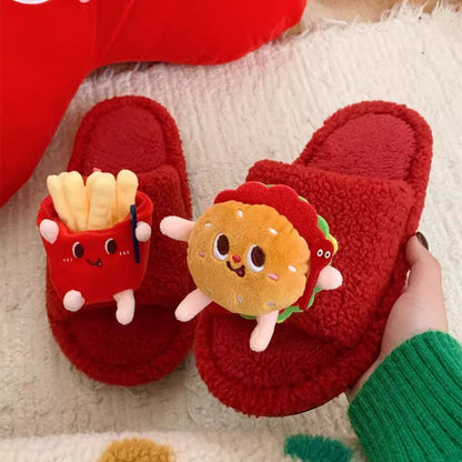 Burger and Fries Plush slippers