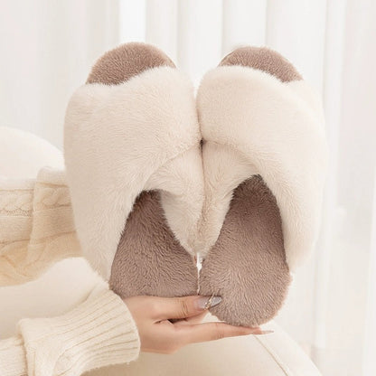 Crisscross Plush Lounge Slippers