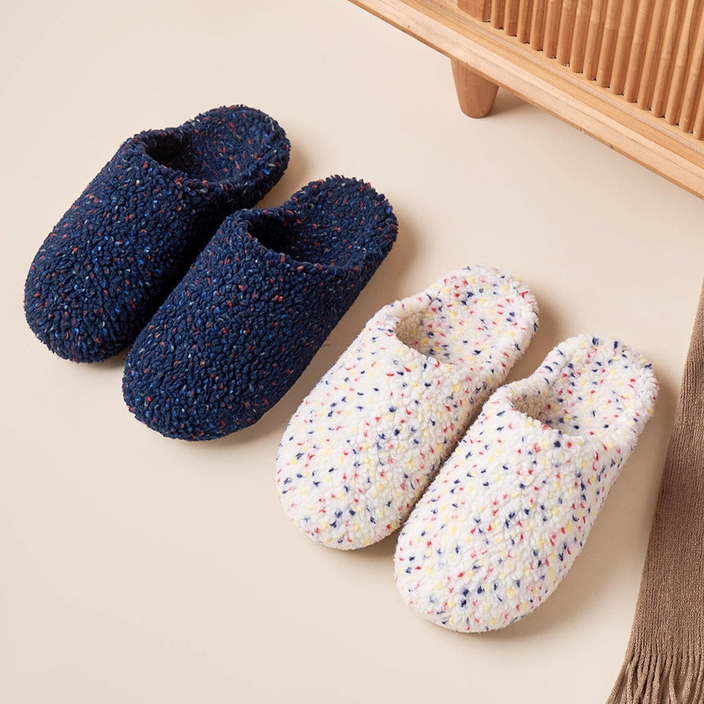 Confetti Boucle Fleece Warm Slippers