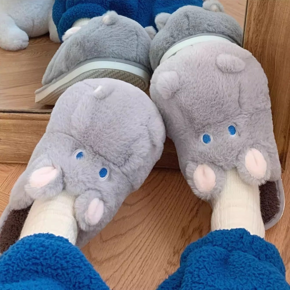Snuggly Hippo Slippers