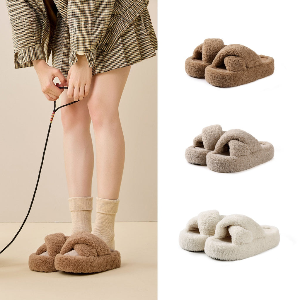 Teddy Cross Slippers