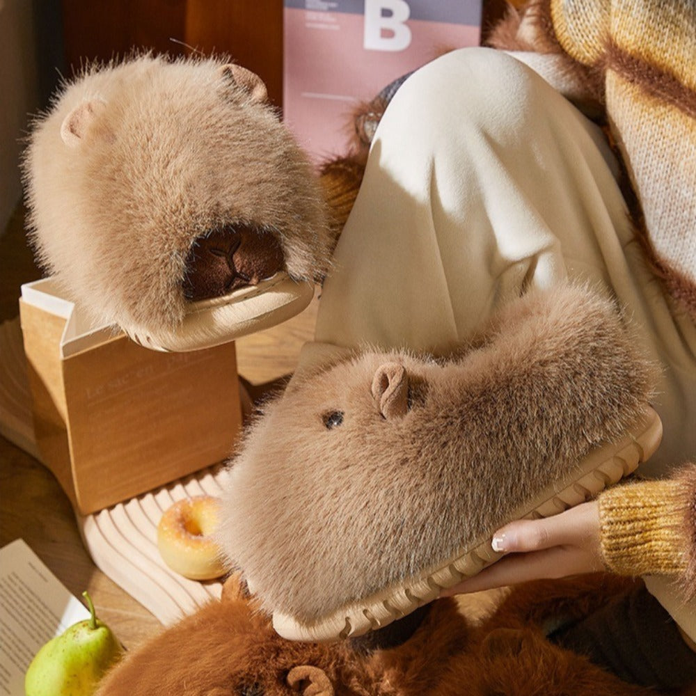 Sleepy Capybara Slippers