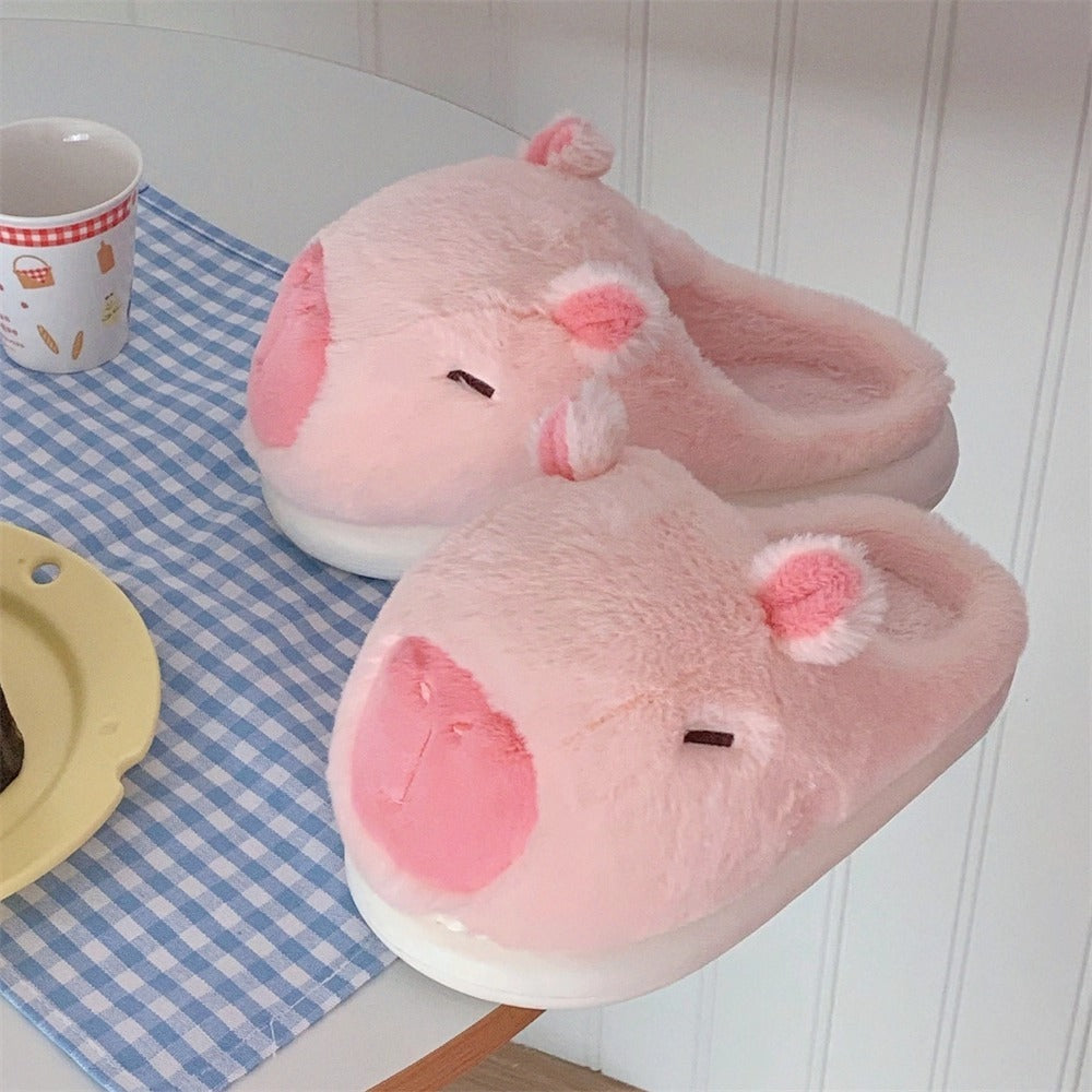 Capybara Plush Snout Home Slippers