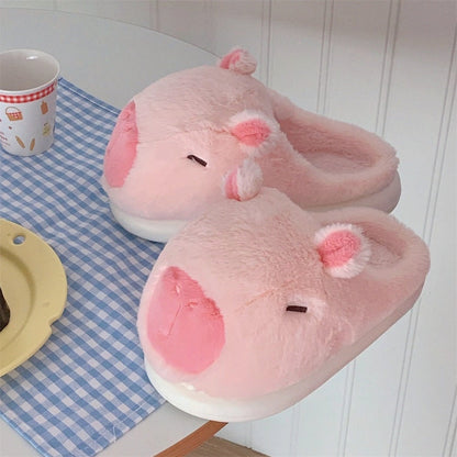 Capybara Plush Snout Home Slippers