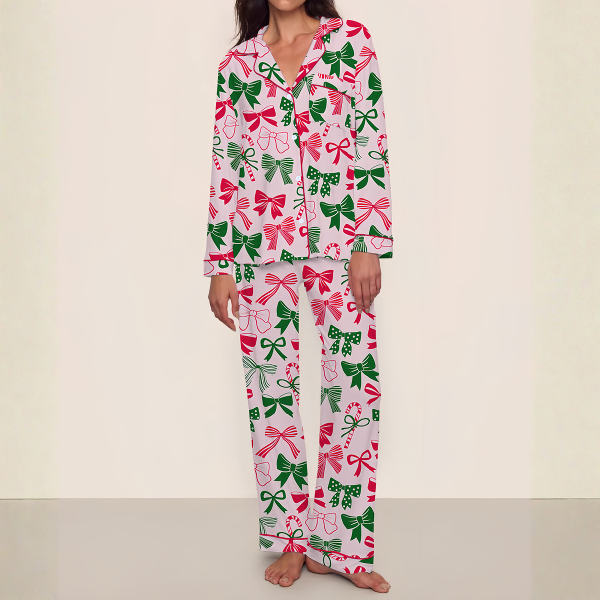 Christmas Bows Women's Pajama Set