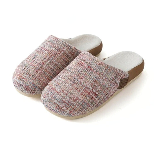 Bouclé Tweed Plush-Lined Slippers