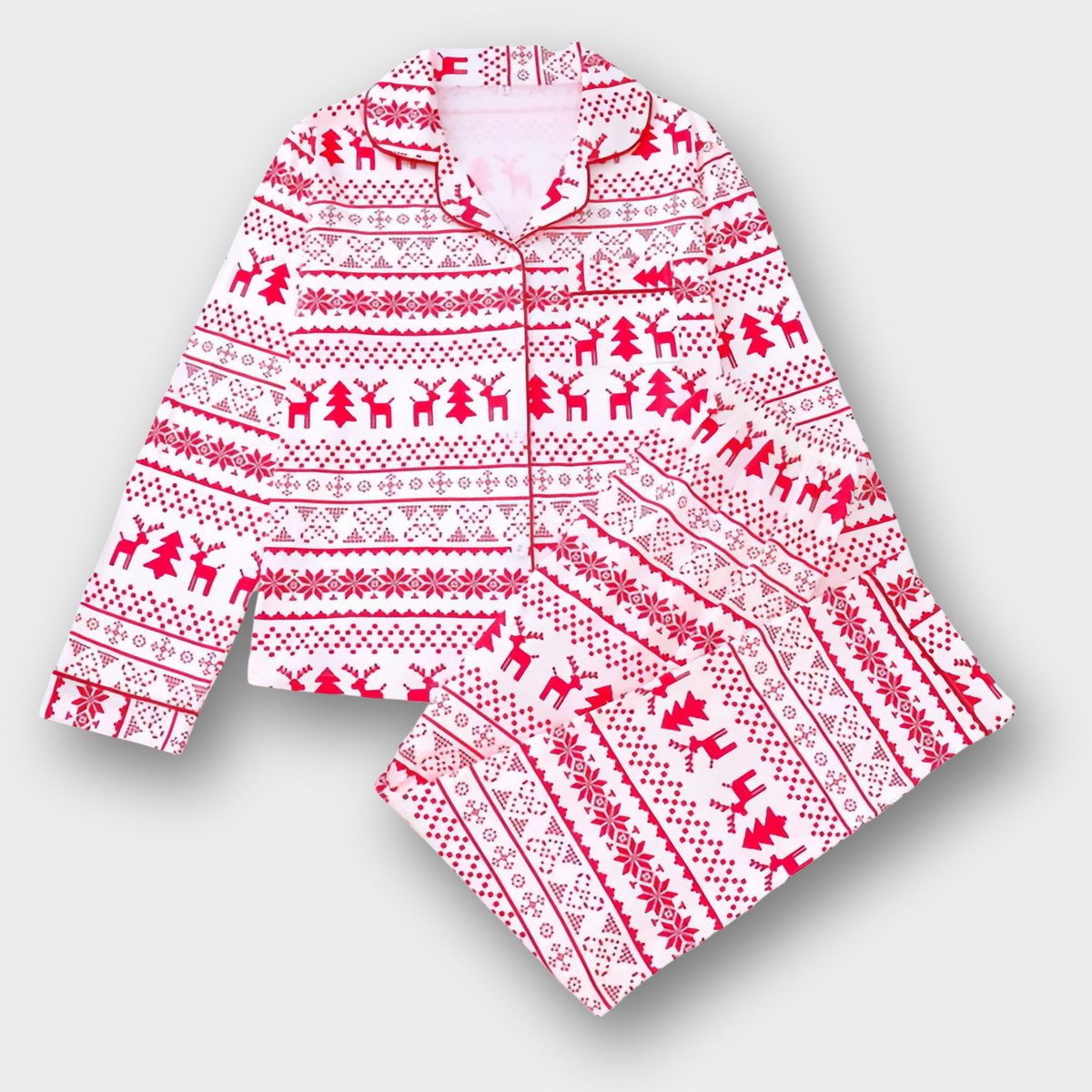 Red Reindeer Women's Pajama Set