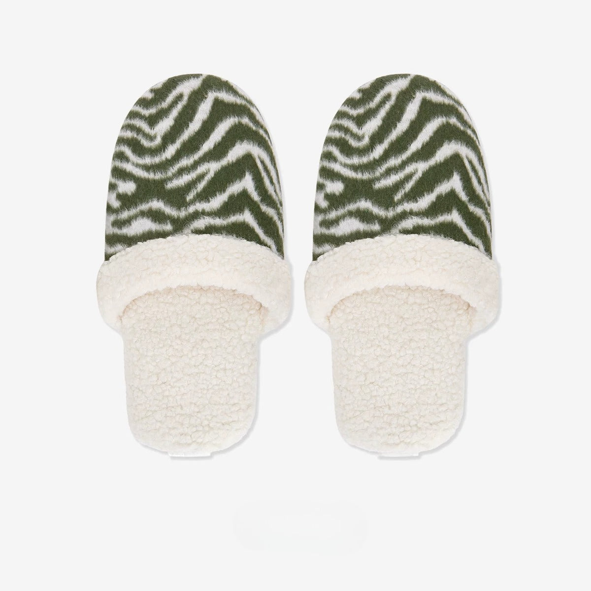Fuzzy Animal Print House Slippers