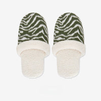 Forest Green Zebra Print