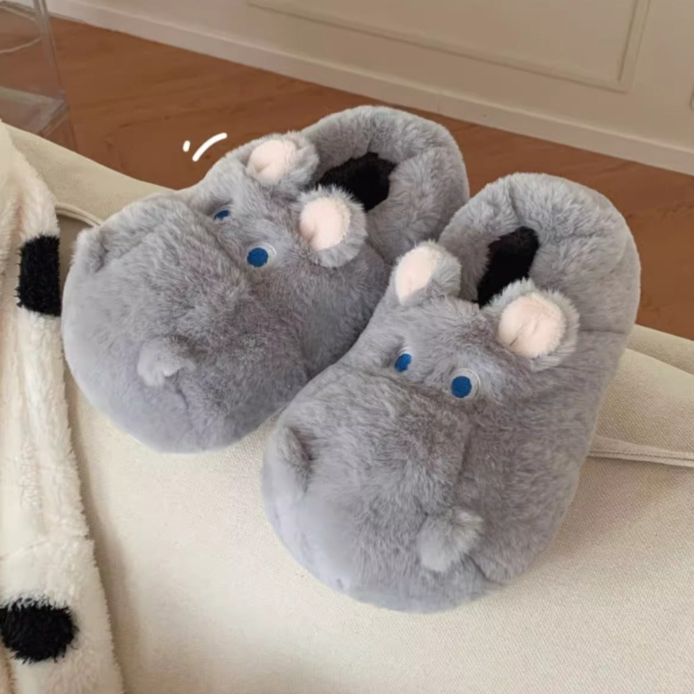 Snuggly Hippo Slippers