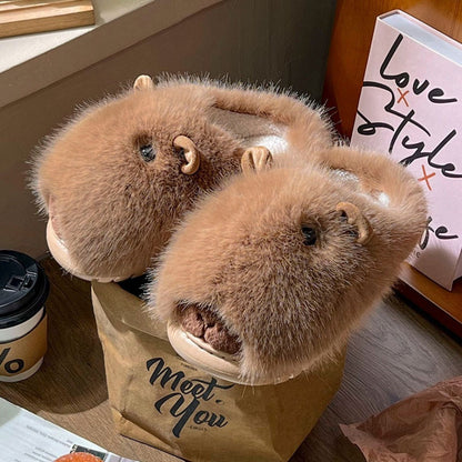 Sleepy Capybara Slippers
