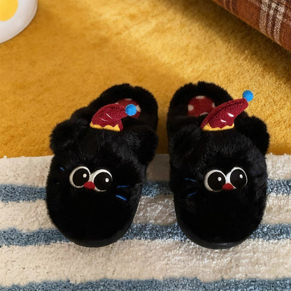 Party Hat Kitty Plush Slippers