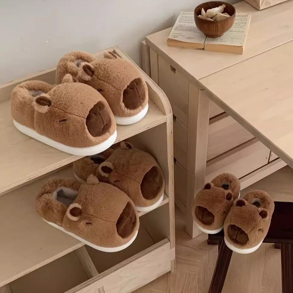 Capybara Plush Snout Home Slippers
