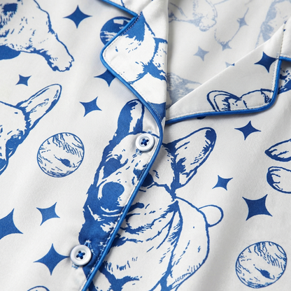 Outer Space Corgi Women's Pajama Set