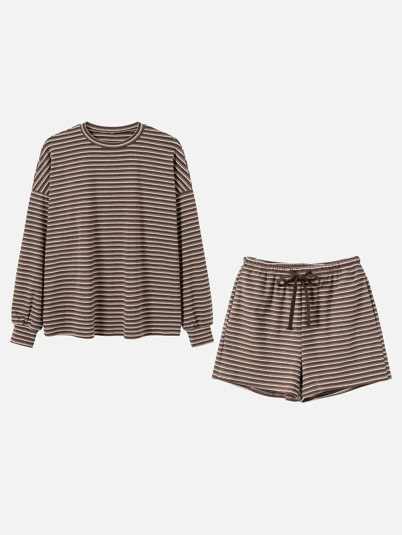 Striped Women's Cozy Oversized 2-Piece Lounge Set