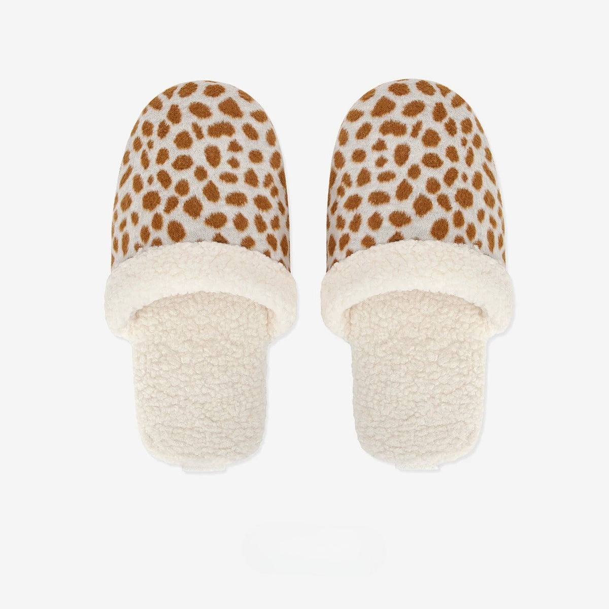 Fuzzy Animal Print House Slippers