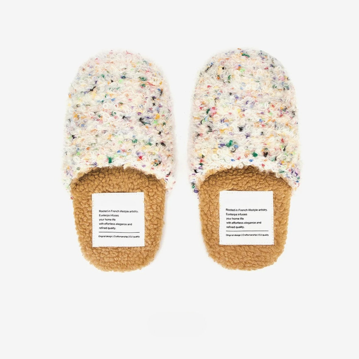Confetti Boucle Fleece Mule Slippers