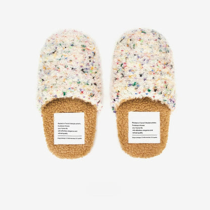 Confetti Boucle Fleece Mule Slippers