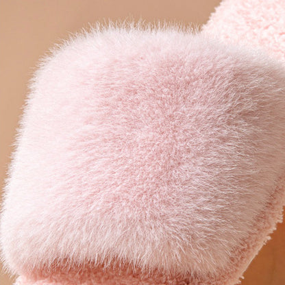 Fuzzy Strap Lounge Slippers