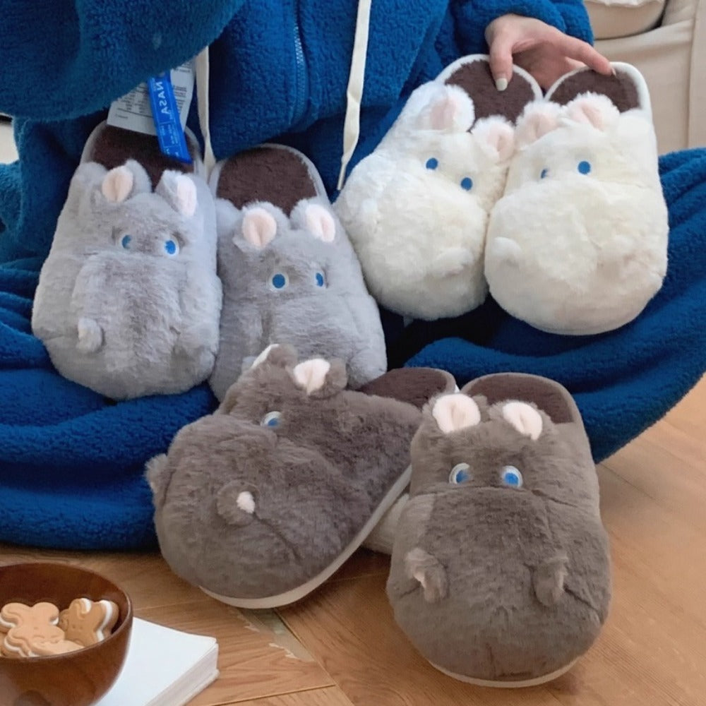 Snuggly Hippo Slippers