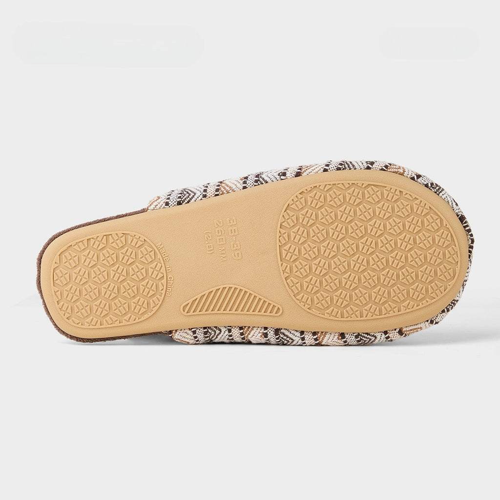 Zigzag Knit Indoor Slippers