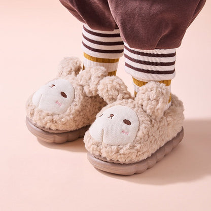 Cozy Bunny Ear Fuzzy Slippers