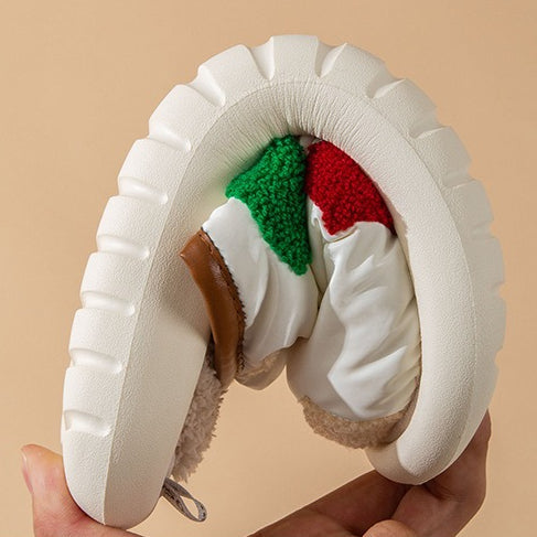 Puffy Geo Patch Indoor Slippers