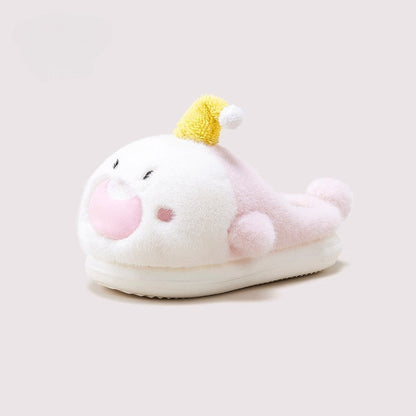 Cartoon Shark Hat Plush Slippers