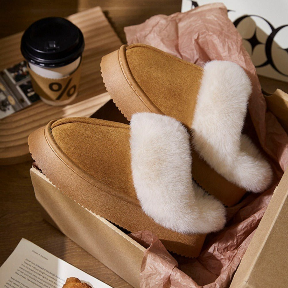 Velvety Puff Slippers