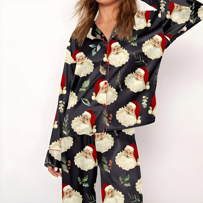 Vintage Santa Christmas Women's Pajama Set