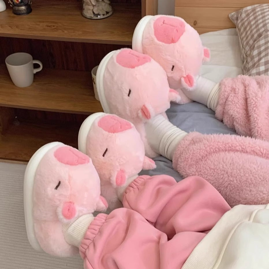 Capybara Plush Snout Home Slippers