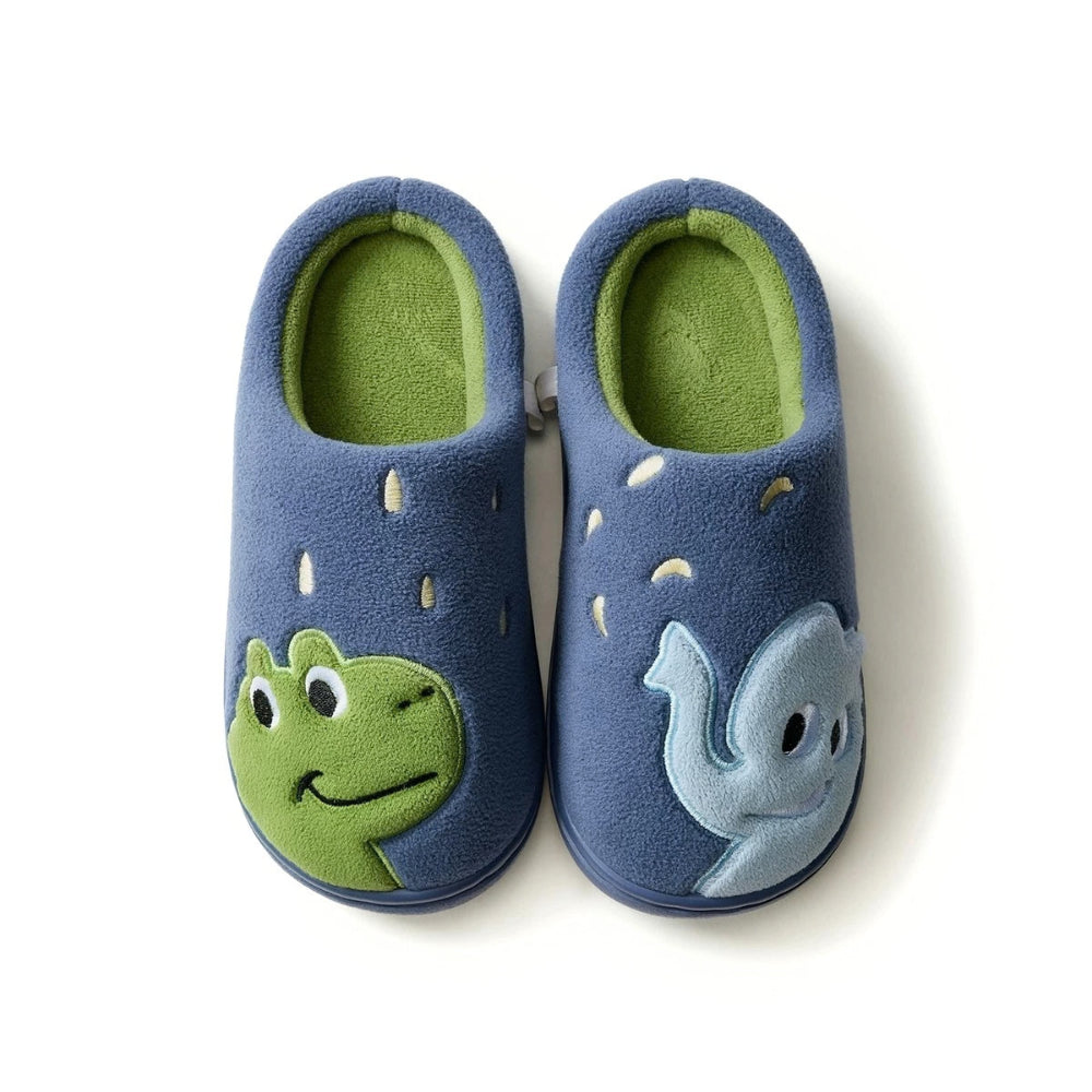 Embroidered Animal Fleece Indoor Slippers