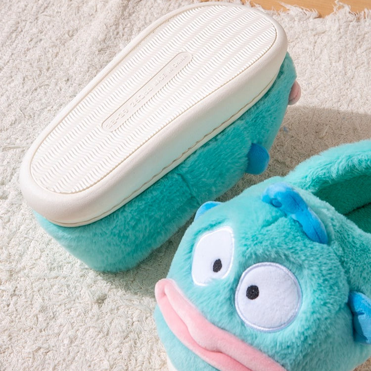 Quirky Clownfish Fuzzy House Slippers
