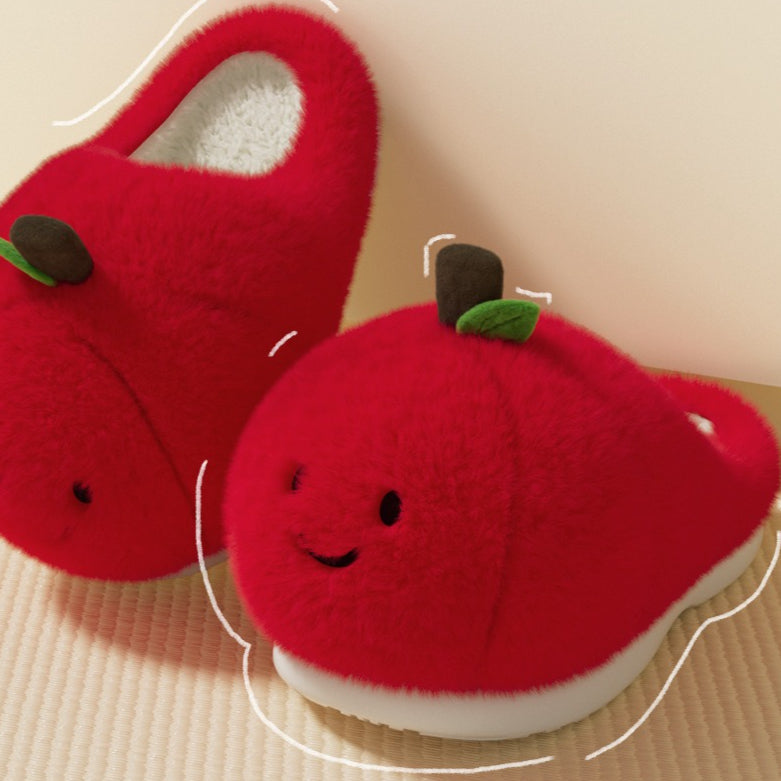 Apple Plush Stem Slippers