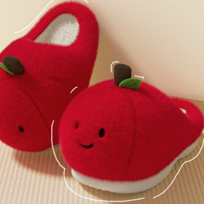 Apple Plush Stem Slippers