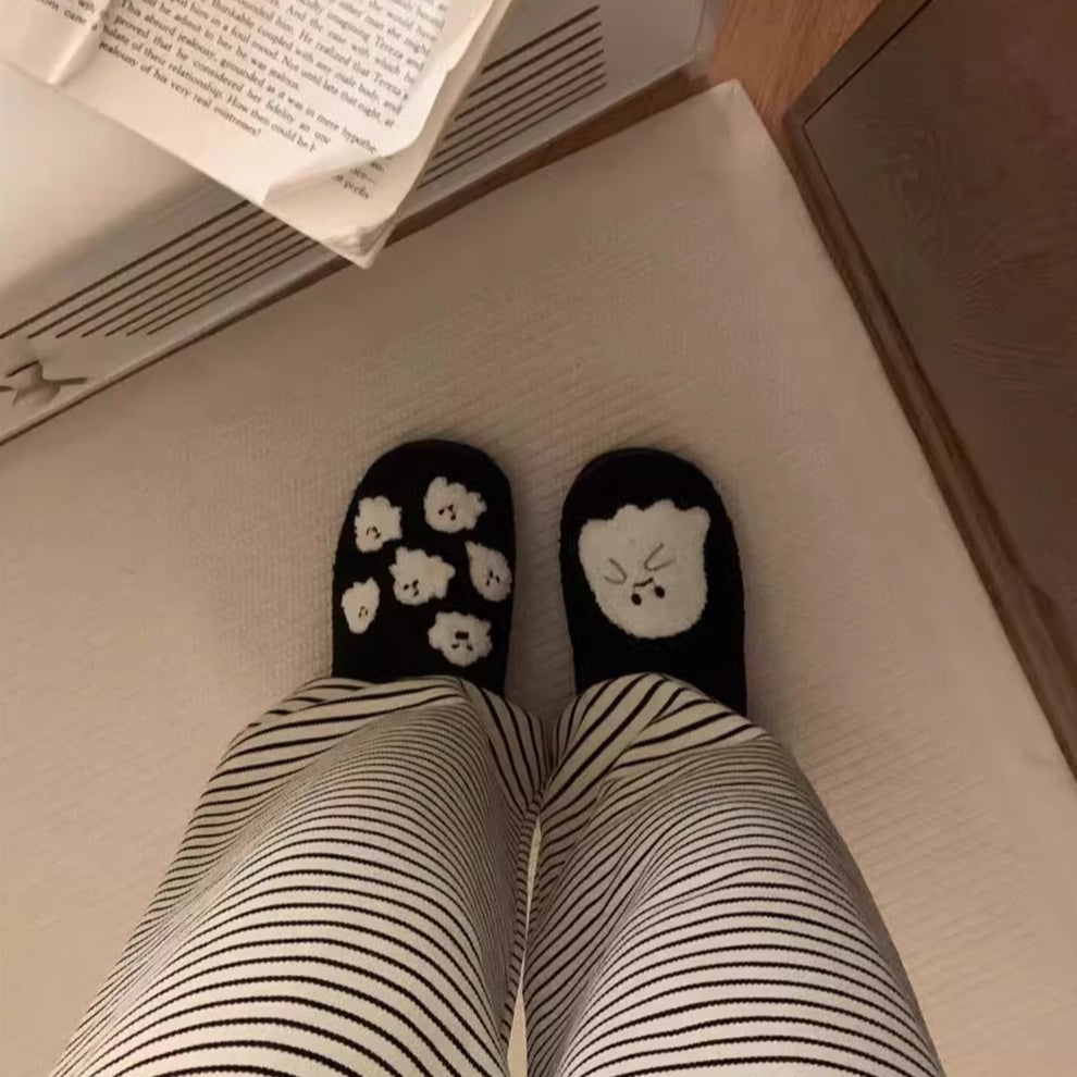 Mini Ghost Fuzzy Slippers