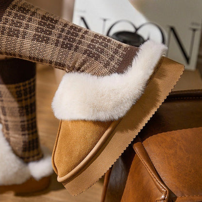 Velvety Puff Slippers