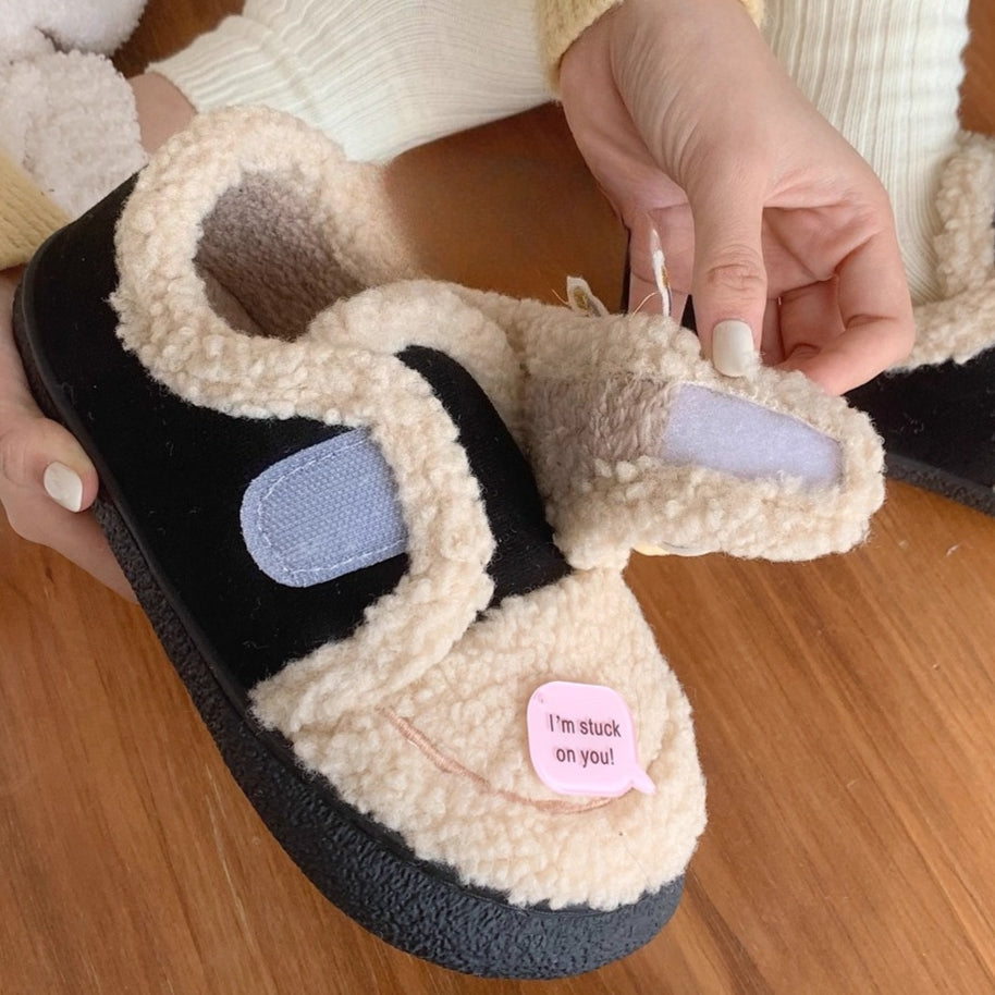 Buzzy Bee Sherpa Home Slippers