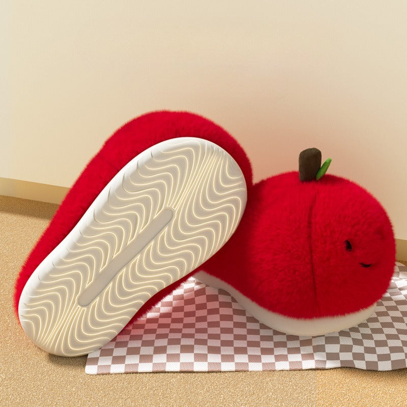 Apple Plush Stem Slippers