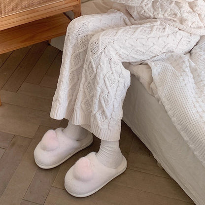 Puffy Heart Fluffy House Slippers