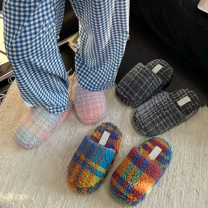 Cloud-Knit Puff Home Slippers
