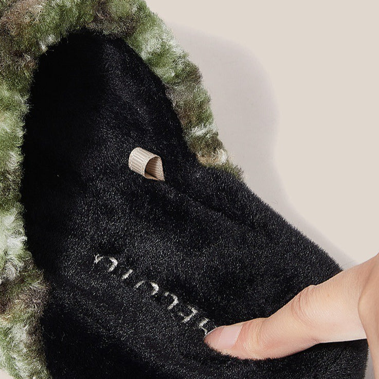 Chunky Plaid Lounge Slippers