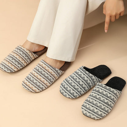 Zigzag Knit Indoor Slippers