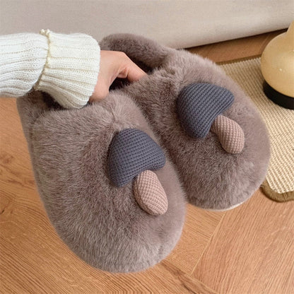 Mushroom Patch Plush House Slippers