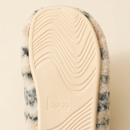 Cozy Pattern Plush Home Slippers