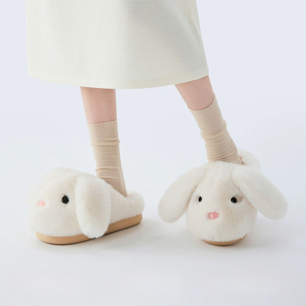 Wobbly Bunny Ear Plush Slippers